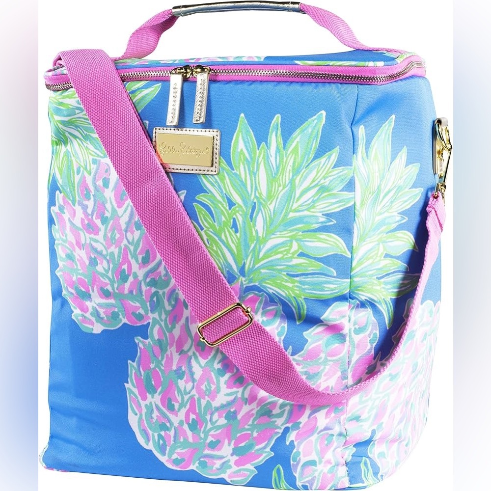 New Lilly Pulitzer Insulated Cooler Beach Wine Tote Bag Swizzle Out